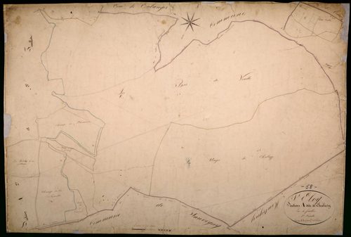 Saint-Éloi, cadastre ancien : plan parcellaire de la section A dite de Chaluzy, feuille 1