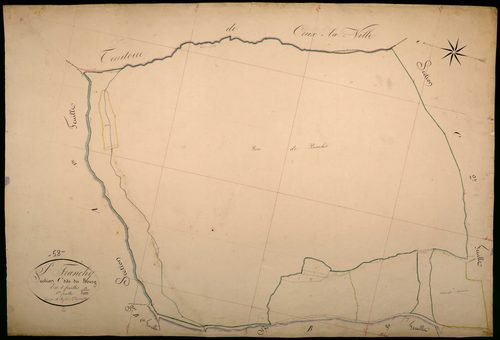 Saint-Franchy, cadastre ancien : plan parcellaire de la section C dite du Bourg, feuille 1