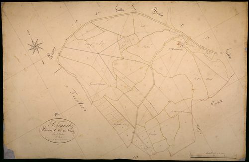 Saint-Franchy, cadastre ancien : plan parcellaire de la section C dite du Bourg, feuille 5