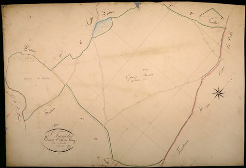 Saint-Franchy, cadastre ancien : plan parcellaire de la section C dite du Bourg, feuille 7