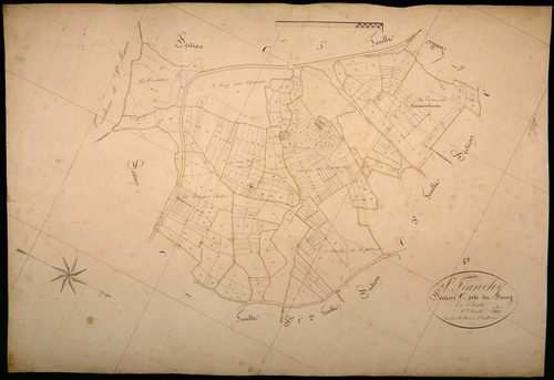 Saint-Franchy, cadastre ancien : plan parcellaire de la section C dite du Bourg, feuille 6