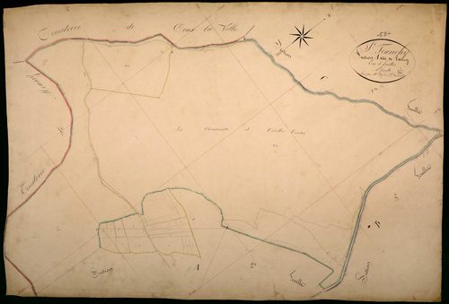 Saint-Franchy, cadastre ancien : plan parcellaire de la section A dite de Sancy, feuille 1