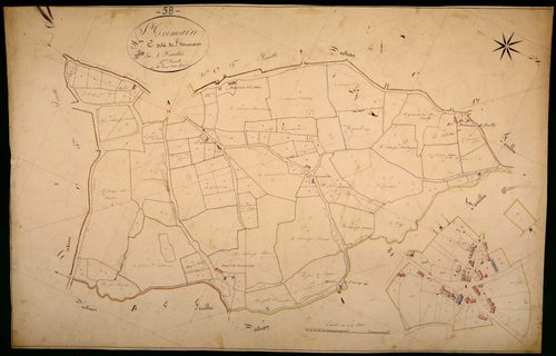 Saint-Germain-Chassenay, cadastre ancien : plan parcellaire de la section C dite de Saint-Germain, feuille 4