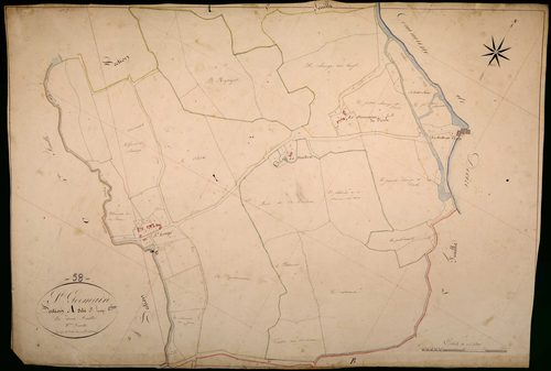 Saint-Germain-Chassenay, cadastre ancien : plan parcellaire de la section A dite de Saint-Loup, feuille 2