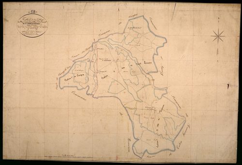 Saint-Germain-des-Bois, cadastre ancien : tableau d'assemblage
