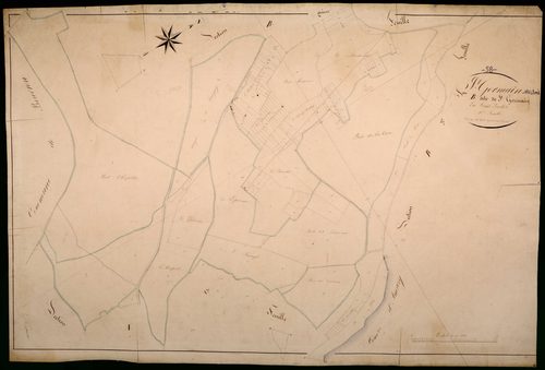 Saint-Germain-des-Bois, cadastre ancien : plan parcellaire de la section B dite de Saint-Germain, feuille 2