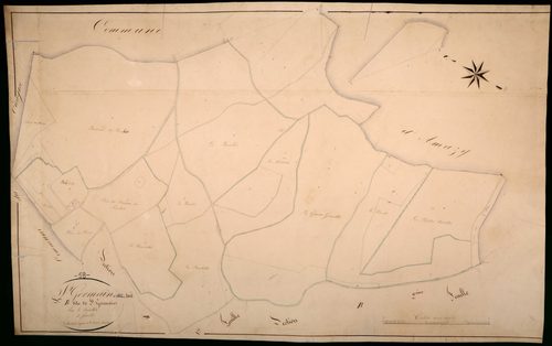 Saint-Germain-des-Bois, cadastre ancien : plan parcellaire de la section B dite de Saint-Germain, feuille 3