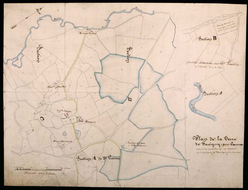 Saint-Gratien-Savigny : plan de la terre de Savigny-sur-Canne