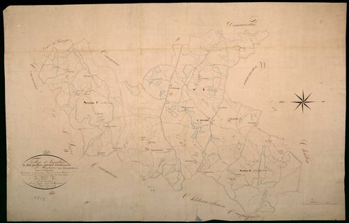 Saint-Hilaire-en-Morvan, cadastre ancien : tableau d'assemblage