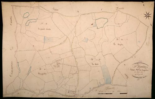 Saint-Hilaire-en-Morvan, cadastre ancien : plan parcellaire de la section A dite d'Argoulais, feuille 4