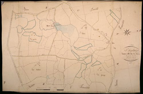 Saint-Hilaire-en-Morvan, cadastre ancien : plan parcellaire de la section B dite du Bourg, feuille 3
