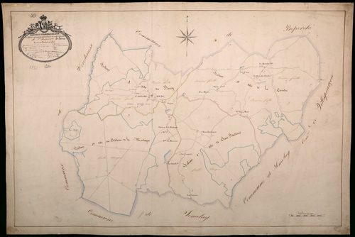 Saint-Honoré-les-Bains, cadastre ancien : tableau d'assemblage