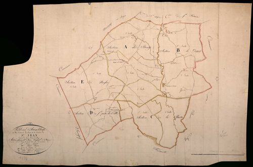 Saint-Jean-aux-Amognes, cadastre ancien : tableau d'assemblage