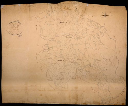 Saint-Léger-de-Fougeret, cadastre ancien : tableau d'assemblage