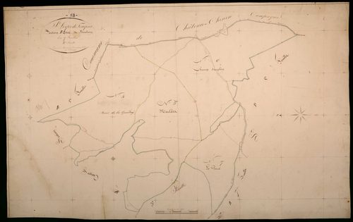 Saint-Léger-de-Fougeret, cadastre ancien : plan parcellaire de la section B dite de Bouteloin, feuille 2