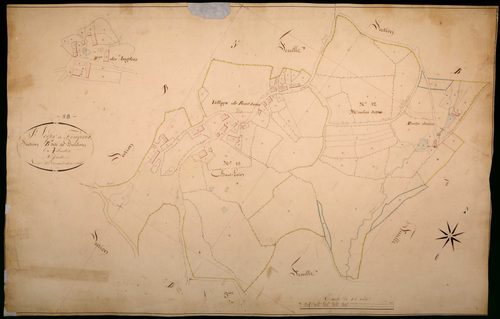 Saint-Léger-de-Fougeret, cadastre ancien : plan parcellaire de la section B dite de Bouteloin, feuille 4