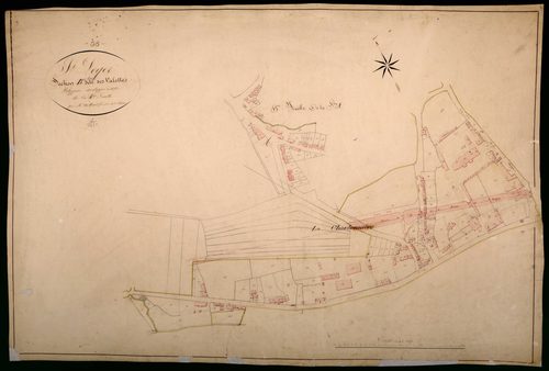 Saint-Léger-des-Vignes, cadastre ancien : plan parcellaire de la section B dite des Valettes, feuille 4, développement
