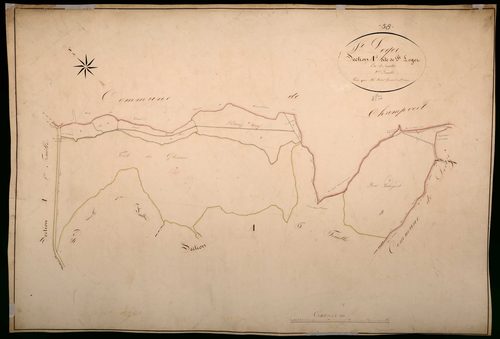 Saint-Léger-des-Vignes, cadastre ancien : plan parcellaire de la section A dite de Saint-Léger, feuille 2