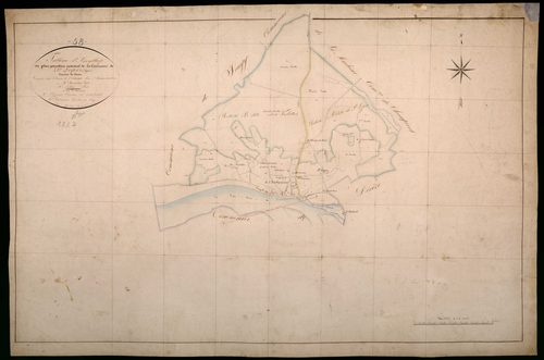 Saint-Léger-des-Vignes, cadastre ancien : tableau d'assemblage