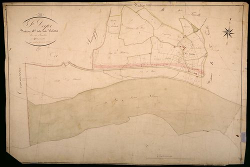 Saint-Léger-des-Vignes, cadastre ancien : plan parcellaire de la section B dite des Valettes, feuille 3