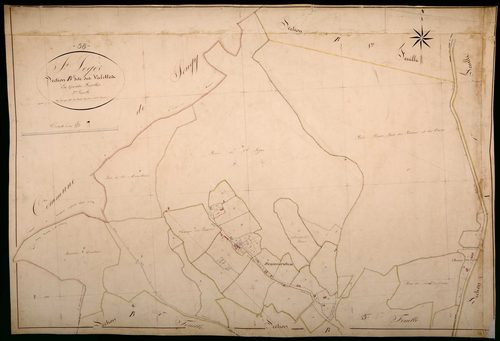 Saint-Léger-des-Vignes, cadastre ancien : plan parcellaire de la section B dite des Valettes, feuille 2