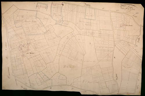 Saint-Loup, cadastre ancien : plan parcellaire de la section D dite du Bourg, feuille 3