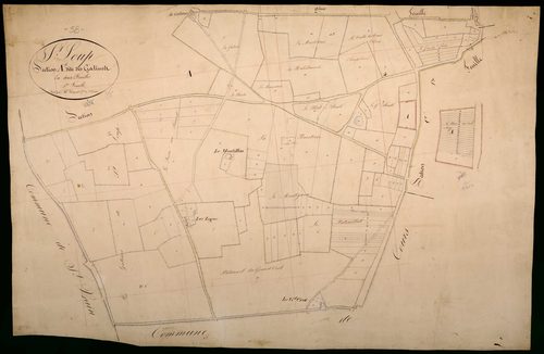 Saint-Loup, cadastre ancien : plan parcellaire de la section A dite des Gâtines, feuille 1