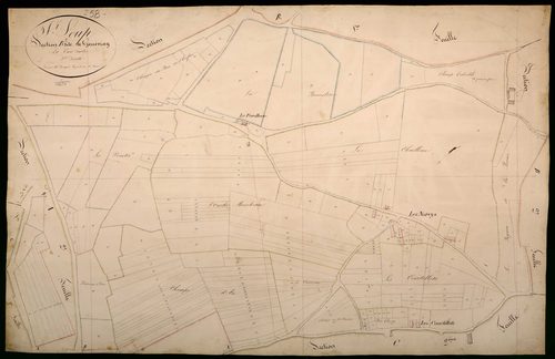 Saint-Loup, cadastre ancien : plan parcellaire de la section B dite de Genevray, feuille 3