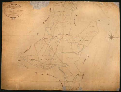 Saint-Malo-en-Donziois, cadastre ancien : tableau d'assemblage