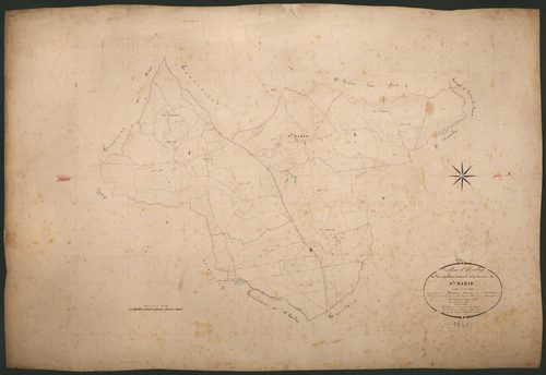 Sainte-Marie, cadastre ancien : tableau d'assemblage
