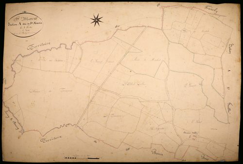 Sainte-Marie, cadastre ancien : plan parcellaire de la section A dite de Sainte-Marie, feuille 1