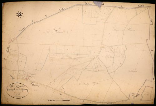 Sainte-Marie, cadastre ancien : plan parcellaire de la section C dite de Giverdy, feuille 3