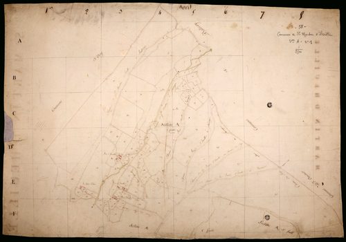 Saint-Martin-d'Heuille, cadastre ancien : plan parcellaire de la section A, feuille 1