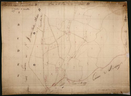 Saint-Martin-d'Heuille, cadastre ancien : plan parcellaire de la section D, feuille 2