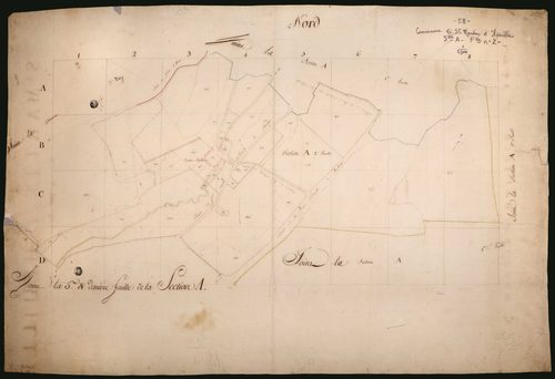 Saint-Martin-d'Heuille, cadastre ancien : plan parcellaire de la section A, feuille 2