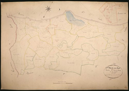Saint-Martin-du-Puy, cadastre ancien : plan parcellaire de la section C dite du Bourg, feuille 2