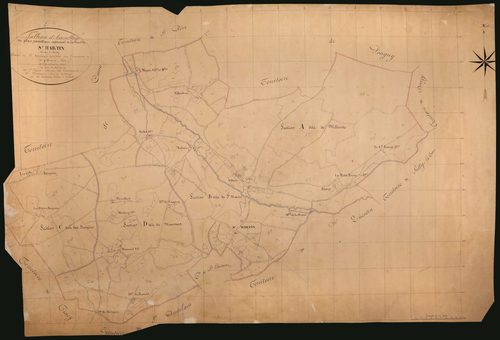 Saint-Martin-sur-Nohain, cadastre ancien : tableau d'assemblage
