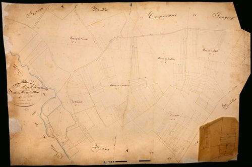 Saint-Martin-sur-Nohain, cadastre ancien : plan parcellaire de la section A dite de Villiers, feuille 2