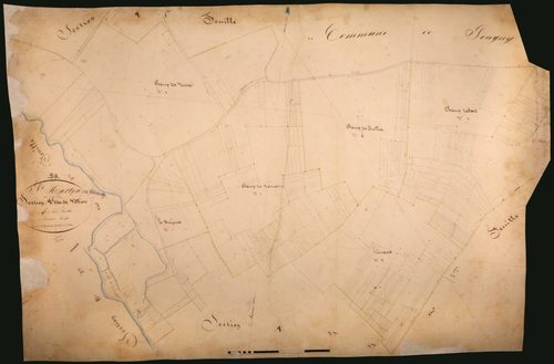 Saint-Martin-sur-Nohain, cadastre ancien : plan parcellaire de la section A dite de Villiers, feuille 2