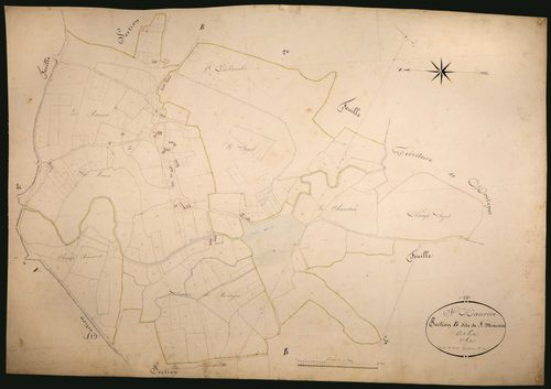 Saint-Maurice, cadastre ancien : plan parcellaire de la section B dite de Saint-Maurice, feuille 3