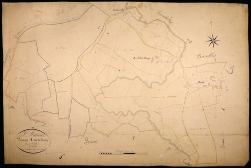 Saint-Maurice, cadastre ancien : plan parcellaire de la section A dite de Bussy, feuille 2