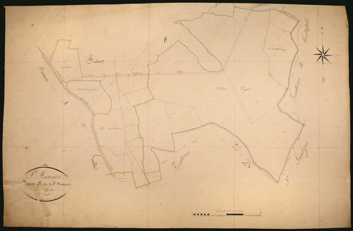 Saint-Maurice, cadastre ancien : plan parcellaire de la section B dite de Saint-Maurice, feuille 4