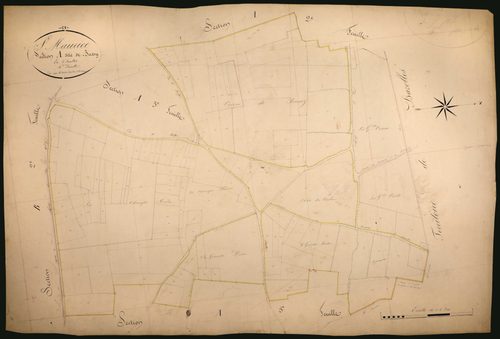 Saint-Maurice, cadastre ancien : plan parcellaire de la section A dite de Bussy, feuille 4