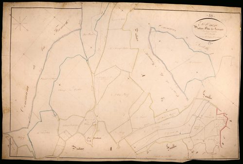 Saint-Ouen-sur-Loire, cadastre ancien : plan parcellaire de la section A dite des Perdriats, feuille 3