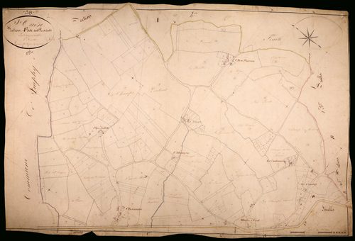 Saint-Ouen-sur-Loire, cadastre ancien : plan parcellaire de la section A dite des Perdriats, feuille 5