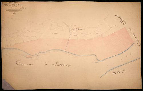 Saint-Ouen-sur-Loire, cadastre ancien : plan parcellaire de la section C dite du Bourg, feuille 1, annexe
