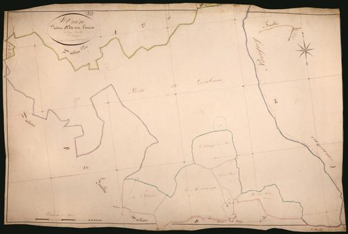 Saint-Ouen-sur-Loire, cadastre ancien : plan parcellaire de la section B dite des Essarts, feuille 2
