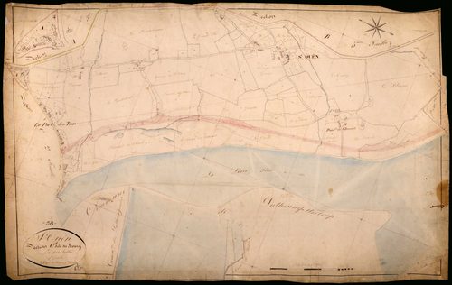 Saint-Ouen-sur-Loire, cadastre ancien : plan parcellaire de la section C dite du Bourg, feuille 1