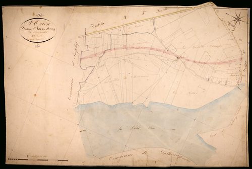 Saint-Ouen-sur-Loire, cadastre ancien : plan parcellaire de la section C dite du Bourg, feuille 2
