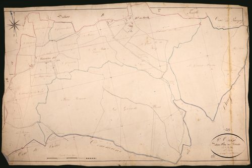 Saint-Ouen-sur-Loire, cadastre ancien : plan parcellaire de la section B dite des Essarts, feuille 3